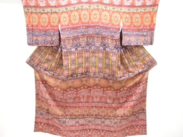 JAPANESE KIMONO / TSUKESAGE KOMON / FLOWER & BIRDS